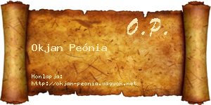 Okjan Peónia névjegykártya